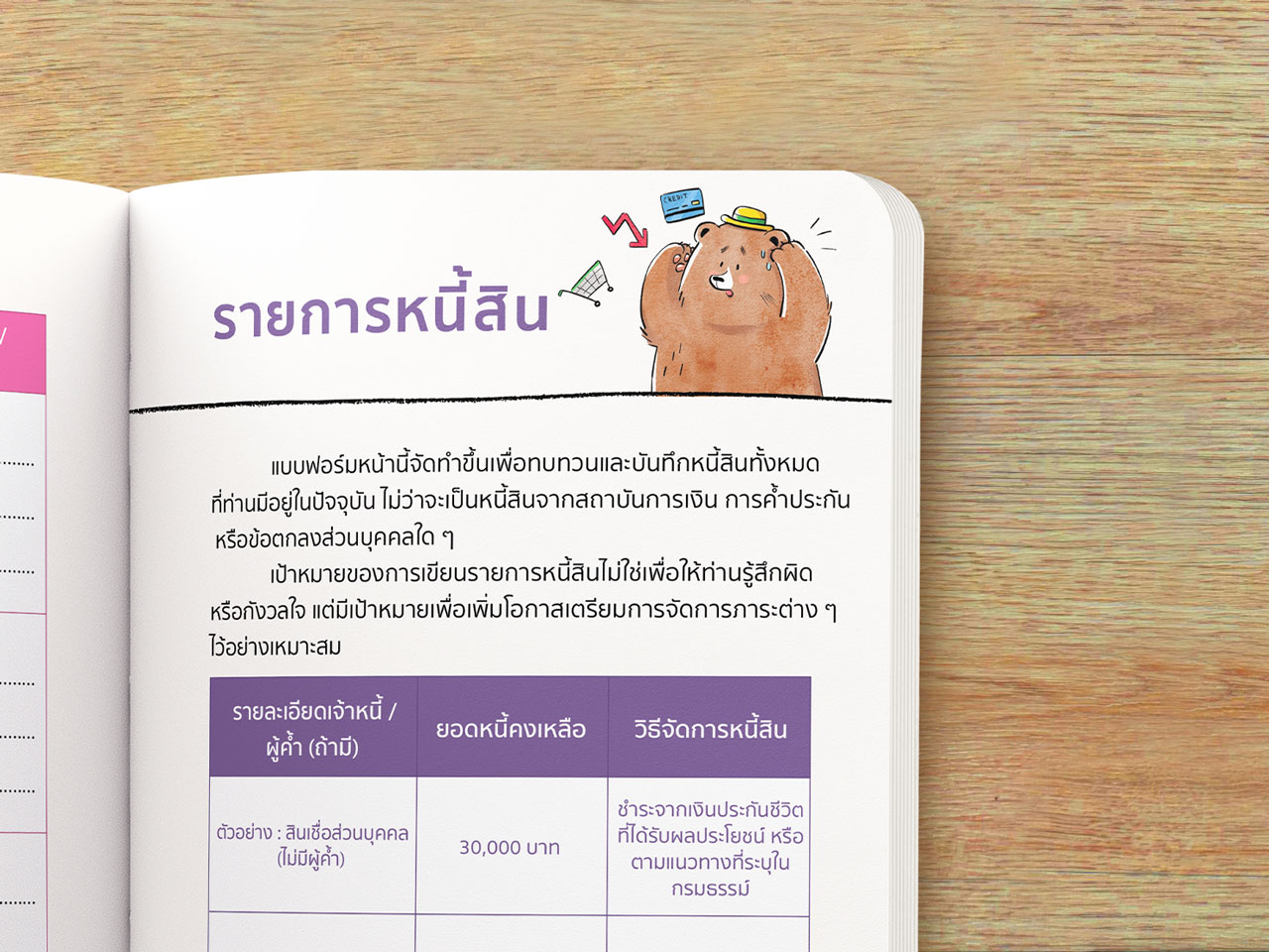 An inside page from the "List of Liabilities" section of My Last Book by OpenDurian.