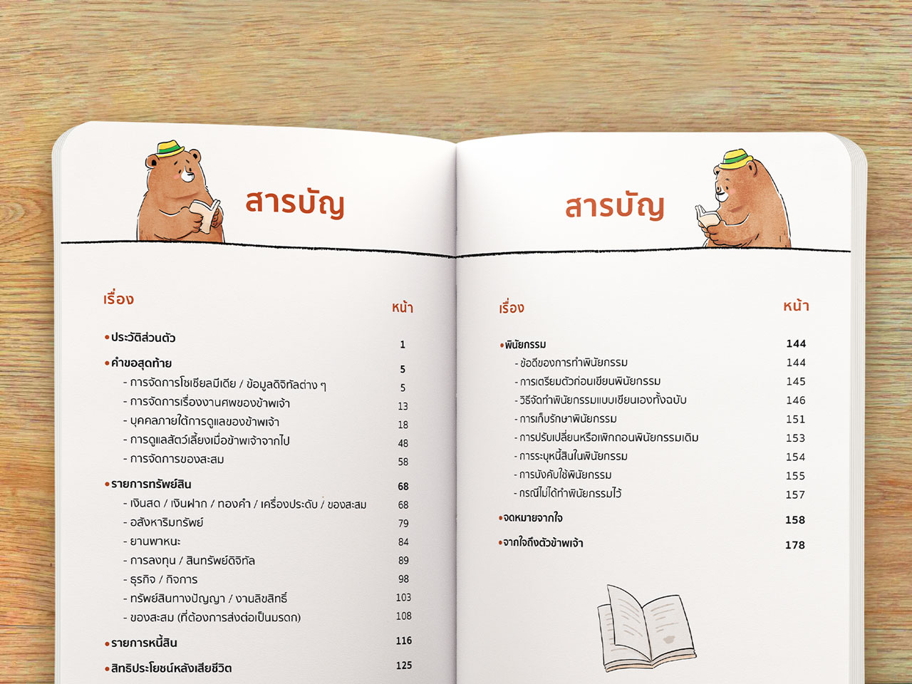 Table of Contents from "My Last Book" by OpenDurian.